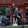 Naomi Watts et Liev Schreiber vont se promener au parc avec leurs fils après l'école. New York, le 11 octobre 2012.