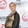 Samaire Armstrong, enceinte, lors de la soirée célébrant le 100e épisode de la série Mentalist, à Los Angeles, le 13 octobre 2012