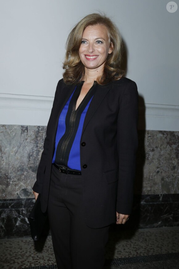 Valérie Trierweiler au défilé Saint Laurent Paris, le 1er octobre 2012.