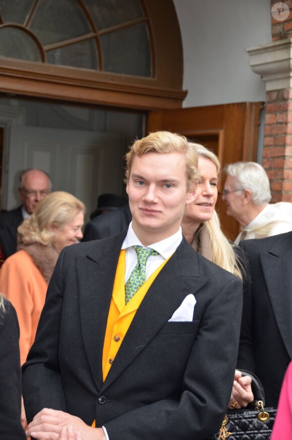 Le prince Christian de Prusse au mariage religieux de la duchesse Rixa d'Oldenburg et Stephan Sanders, samedi 13 octobre 2012 à Hambourg.