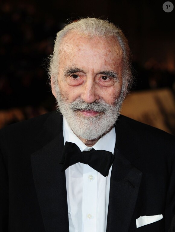 Christopher Lee lors de l'avant-première du film Skyfall à Londres le 23 octobre 2012