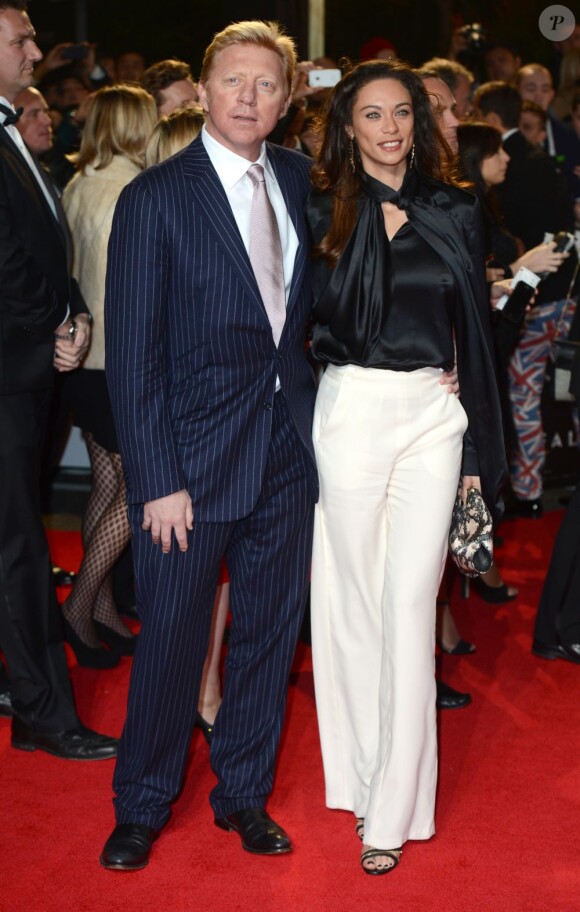 Boris Becker et Lilly Becker lors de l'avant-première du film Skyfall à Londres le 23 octobre 2012