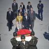 Le prince Philippe de Belgique et la princesse Mathilde lors d'une cérémonie commémorative au Mausolée Ataturk d'Ankara.