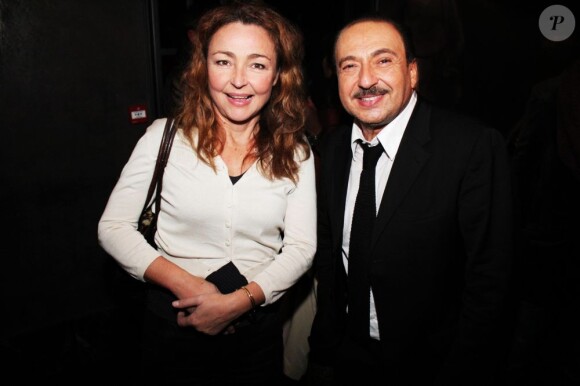 Catherine Frot et Patrick Timsit lors de la soirée A Club organisée par Albane Cleret chez Castel à Paris le 18 octobre 2012