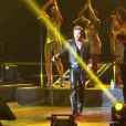 Johnny Hallyday donne un concert à Moscou, le samedi 27 octobre 2012.