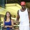 L'ailier des Lakers Antawn Jamison et sa petite amie surpris à la sortie d'un MAC store à Beverly Hills, le 27 octobre 2012
