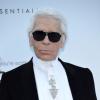 Karl Lagerfeld au Festival de Cannes le 24 mai 2012.