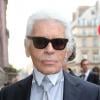 Karl Lagerfeld à Paris le 18 septembre 2012.