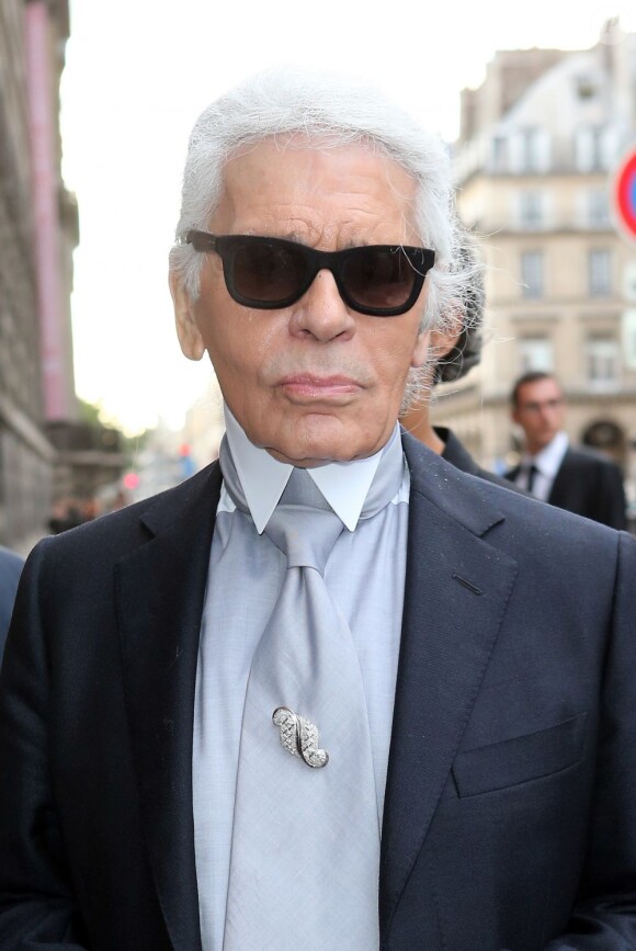 Karl Lagerfeld à Paris le 18 septembre 2012.