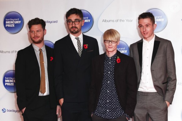Les lauréats Alt-J à la cérémonie du Mercury Prize, à The Roundhouse à Londres, le 1er novembre 2012.