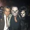 Romain Chavent avec Christian Audigier et sa chérie Nathalie le soir d'Halloween à la soirée que Romain a orgaznisé pour Rihanna