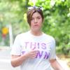 Exclusif - Tiffani Thiessen fait un jogging sous le soleil de Los Angeles. Le 5 novembre 2012.
