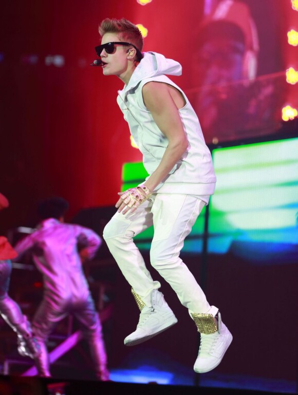 Justin Bieber en live à Vancouver, le 10 octobre 2012.
