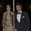 La princesse Mary et le prince Frederik de Danemark le 6 novembre 2012 au palais de Fredensborg pour les traditionnels concert et réception annuels en l'honneur de la vie entrepreneuriale du pays.