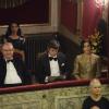Henrik, Frederik et Mary de Danemark aux premières loges le 6 novembre 2012 au palais de Fredensborg pour le traditionnel concert annuel en l'honneur de la vie entrepreneuriale du pays.
