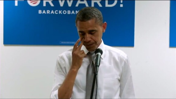 Barack Obama en larmes : Le président réélu ne cache rien de ses émotions