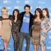 James Franco entouré d'Ashley Benson, Vanessa Hudgens, Selena Gomez et Rachel Korine à Toronto le 7 septembre 2012.