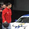 Cristiano Ronaldo s'apprête à faire un tour en Audi RS8 Le Mans avec un ancien pilote de F1 le 8 novembre 2012 sur le circtuit de Jarma à Madrid