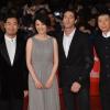 Zhang Guo Li, Xu Fan, Adrien Brody et Feng Xiaogang lors du Festival international du film de Rome, le 11 novembre 2012.