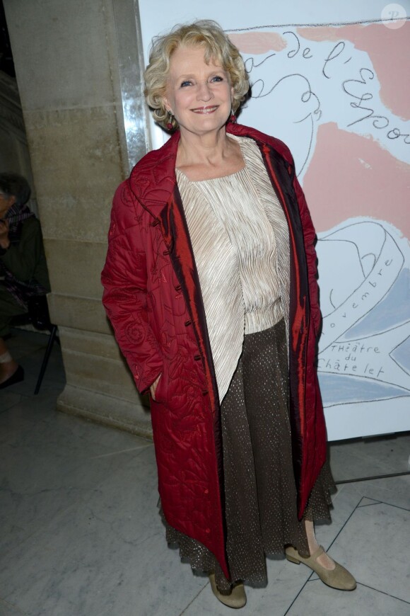 Marie-Christine Barrault lors du gala de l'Espoir, au théâtre du Châtelet, à Paris, le 12 novembre 2012