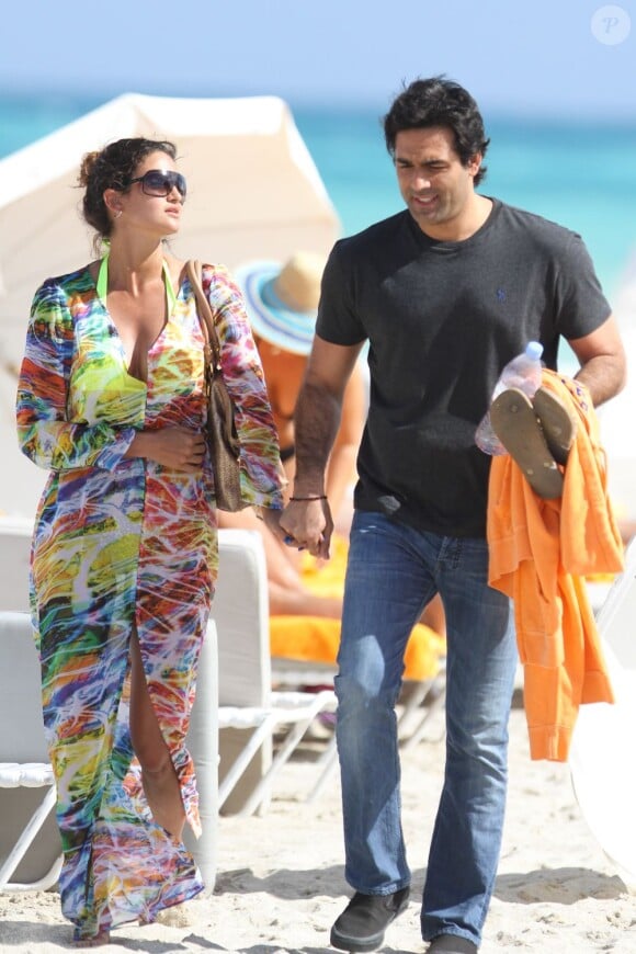 La lanceuse de javelot Leryn Franco était en vacances sur la plage de Miami le 12 novembre 2012.