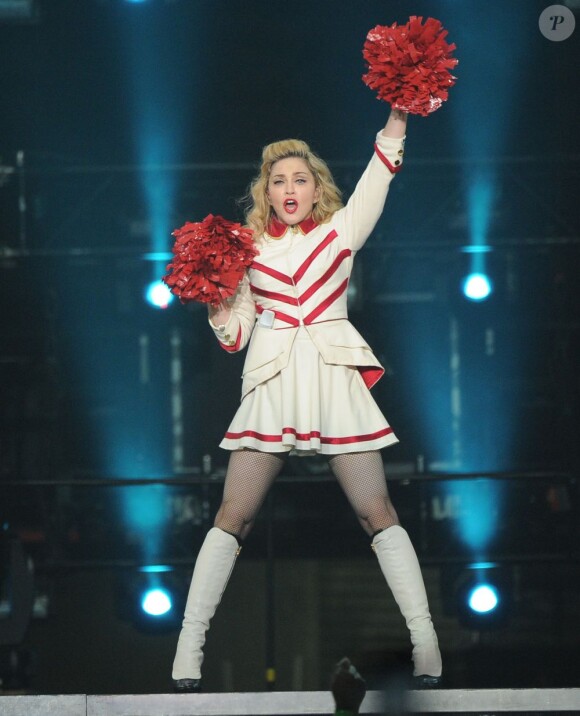 Madonna en concert à Los Angeles, le 10 octobre 2012.