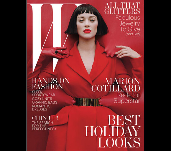 Marion Cotillard en couverture pour le magazine W - édition décembre 2012
