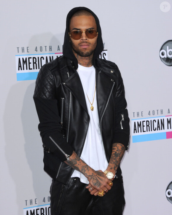 Chris Brown à la cérémonie des American Music Awards à Los Angeles le 18 novembre 2012.