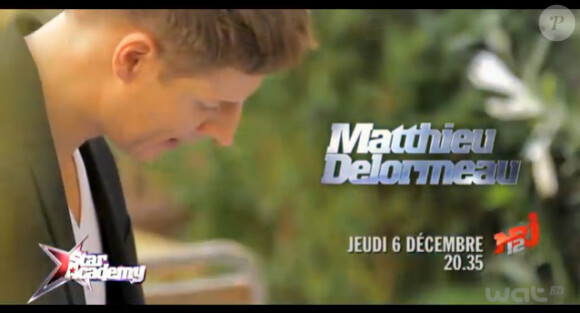 Matthieu Delormeau dans la bande-annonce de Star Academy 9 sur NRJ 12 le 6 décembre 2012