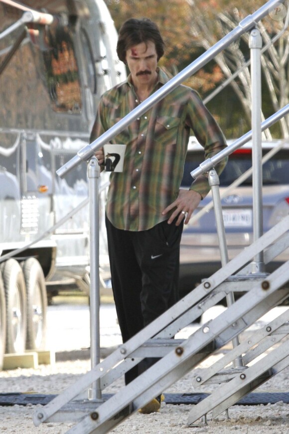 Matthew McConaughey sur le tournage de The Dallas Buyers Club à la Nouvelle-Orléans le 19 Novembre 2012