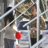 Matthew McConaughey et sa femme enceinte Camilla Alves sur le tournage de The Dallas Buyers Club à la Nouvelle-Orléans le 19 Novembre 2012