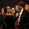 Arnaud Montebourg et Audrey Pulvar à La Bellevilloise à Paris le 9 octobre 2011
