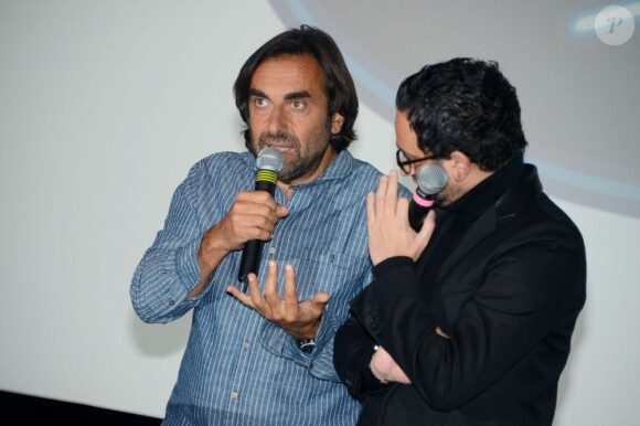 André Manoukian et Cyril Hanouna à Paris le 14 novembre 2012.