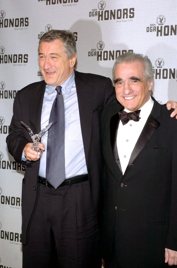 Robert De Niro et le réalisateur Martin Scorsese lors des DGA Honors Gala, le 29 septembre 2004.