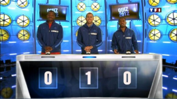 Steve Mandanda, Jérémy Ménez, Patrice Evra et les joueurs de l'équipe de France ont répondu à un quiz au cours de l'émission de TF1 Téléfoot diffusée le 25 novembre 2012 avec plus ou moins de succès