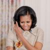 Michelle Obama a dévoilé les décorations de Noël de la Maison Blanche en présence d'enfants de militaires, le 28 novembre 2012 à Washington.