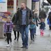 Journée shopping pour Martin Kristen et les enfants d'Heidi Klum font  le 29 novembre 2012 dans un quartier de Los Angeles