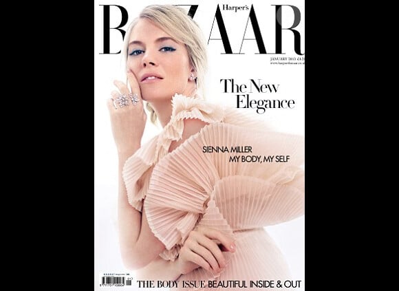 Sienna Miller en couverture du magazine Harper's Bazaar pour le mois de janvier 2012
