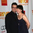 Pauley Perrette et son compagnon Thomas Arklie amoureux au Trevor Project Live à Hollywood, le 2 décembre 2012