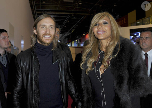 David et Cathy Guetta lors de la soirée pour le Salon de l'automobile 2012 à Paris le 27 septembre 201.