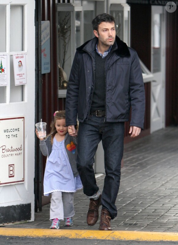 Ben Affleck et Seraphina vont petit-déjeuner à Brentwood, le 6 décembre 2012