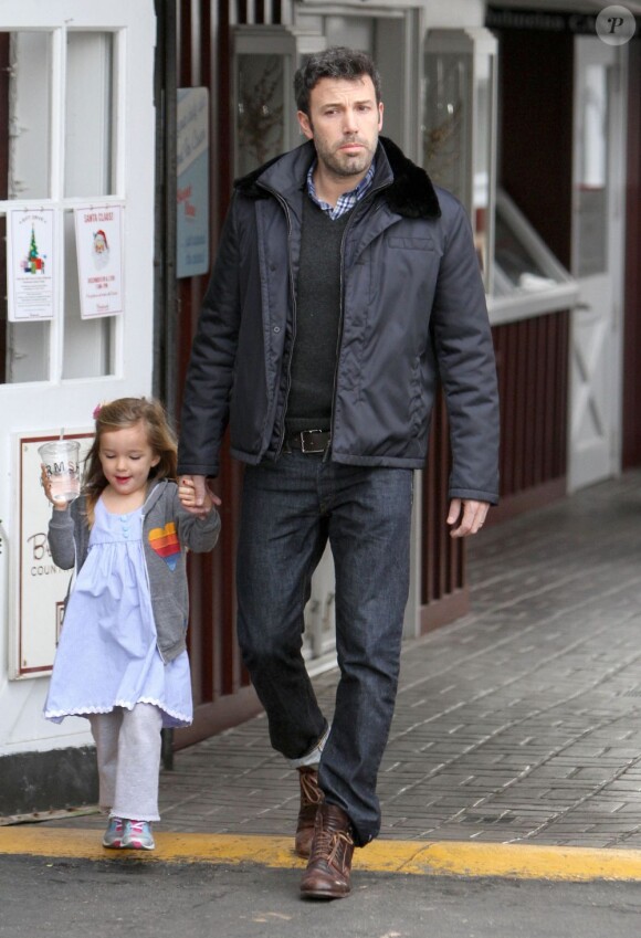 Ben Affleck et Seraphina vont petit-déjeuner à Brentwood, le 6 décembre 2012