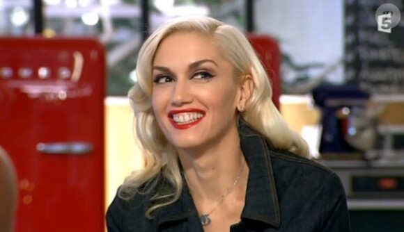 Gwen Stefani sur le plateau de C à Vous sur France 5, le 24 septembre 2012.