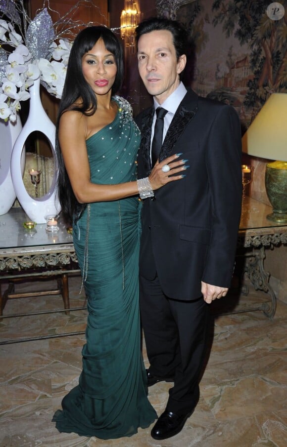 Mia Frye et son mari Michel à la 36e édition du Prix 'The Best', à Paris, le 11 décembre 2012