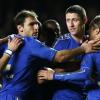 (121206) -- LONDON, Dec.6, 2012 () -- Gary Cahill (2nd, R) of Chelsea celebrates with Fernando Torres (1st, R) during the UEFA Champions League group E match between Chelsea FC and FC Nordsjaelland at Stamford Bridge in London, Britain on December 5, 2012. Chelsea won 6-1.(/Wang Lili)06/12/2012 - 