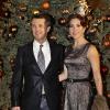 Le prince Frederik et la princesse Mary lors d'un dîner de Noël à l'ambassade du Danemark à Pékin le 8 décembre 2012, au dernier jour de leur visite officielle en Chine.