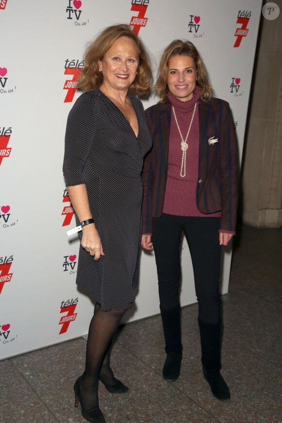 Christine Lemler et Katia Tchenko à la soirée 'I love TV on Ice' au Grand Palais des Glaces à Paris, le 12 décembre 2012