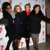 L'équipe du Grand 8 - Audrey Pulvar, Elisabeth Bost et Roselyne Bachelot -, à la soirée 'I love TV on Ice' au Grand Palais des Glaces à Paris, le 12 décembre 2012