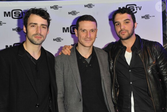 Ange Basterga, Gray Orsatelli et Foued Amara lors de la soirée d'anniversaire de MCS à la Gaîté Lyrique à Paris le 17 décembre 2012