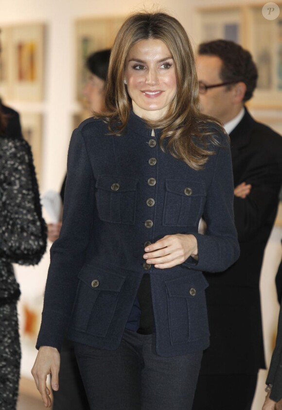 Letizia d'Espagne au 36e Salon du livre jeunesse de Madrid, le 21 décembre 2012.